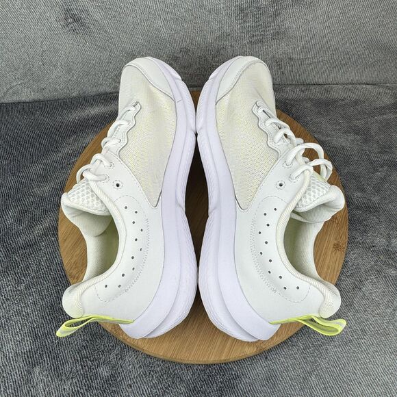 Under Armour Charged Running Shoes Womens Size 10.5 White Yellow Art 3026179-110 - Picture 6 of 9